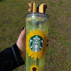 Sunflower Starbucks Snowglobe Tumbler